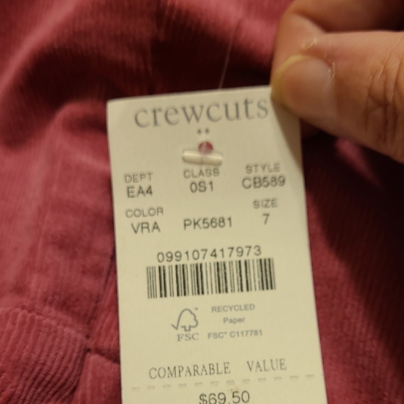 Crewcuts Raspberry Corduroy Dress - Picture 4 of 7
